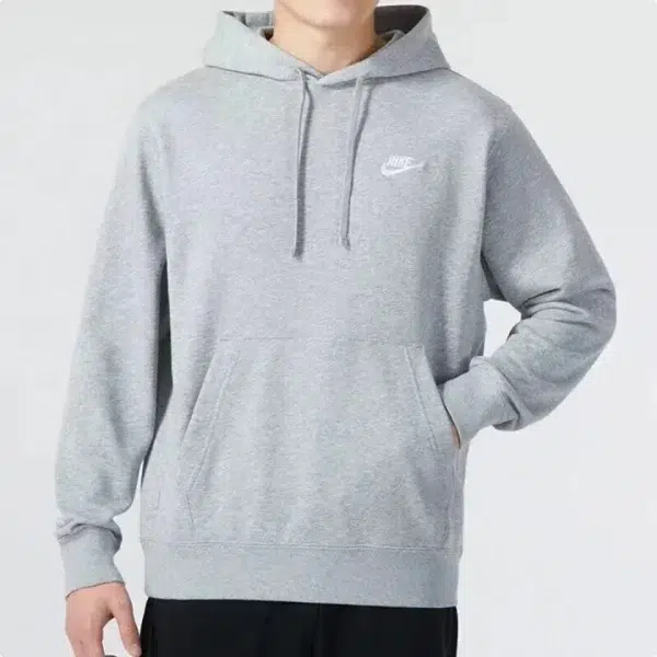 Nike Black Grey Men's Hoodie Sports Casual Knit Basketball Pullover CZ7858-010 - Image 6