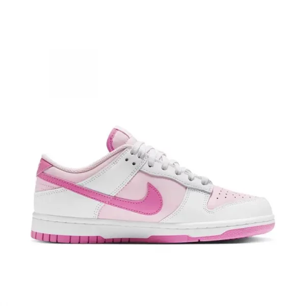 Nike Dunk Low Pink Foam Women's Durable Skateboarding Sneakers Low-Top White/Pink Fashion and Function - Image 3