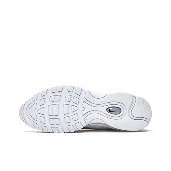 Nike Air Max 97 Men's and Women's Running Shoes Lightweight Seismic Design Mesh Cloth Wear Resistant Breathable Balance White - Image 5