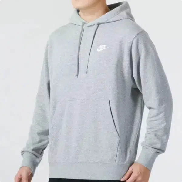 Nike Black Grey Men's Hoodie Sports Casual Knit Basketball Pullover CZ7858-010 - Image 5