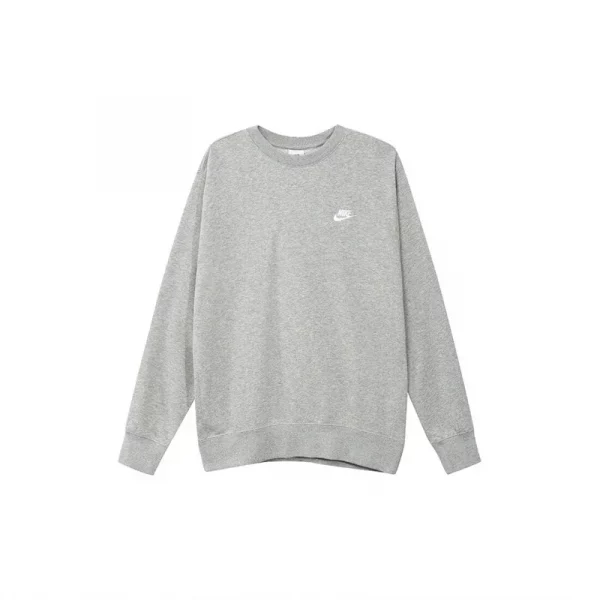 Nike Logo Long Sleeve Round Neck Casual Hoodie Spring Men's Black Gray BV2667-010 - Image 4