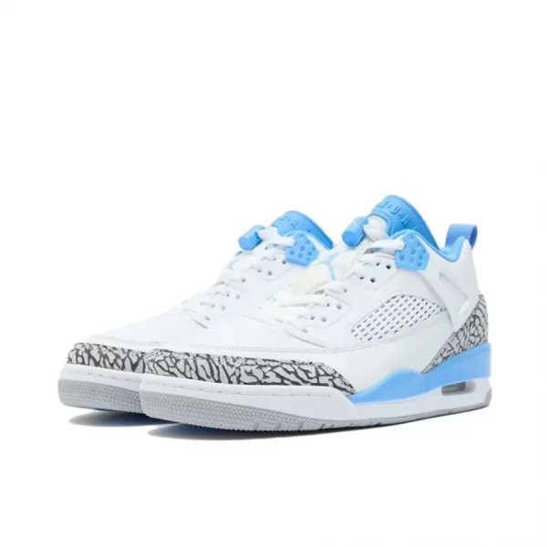 Nike Jordan Spizike Low Top Comfortable Retro Basketball Shoes Shock Absorbing Anti-slip Mens Sneakers White and Blue Colorway - Image 2