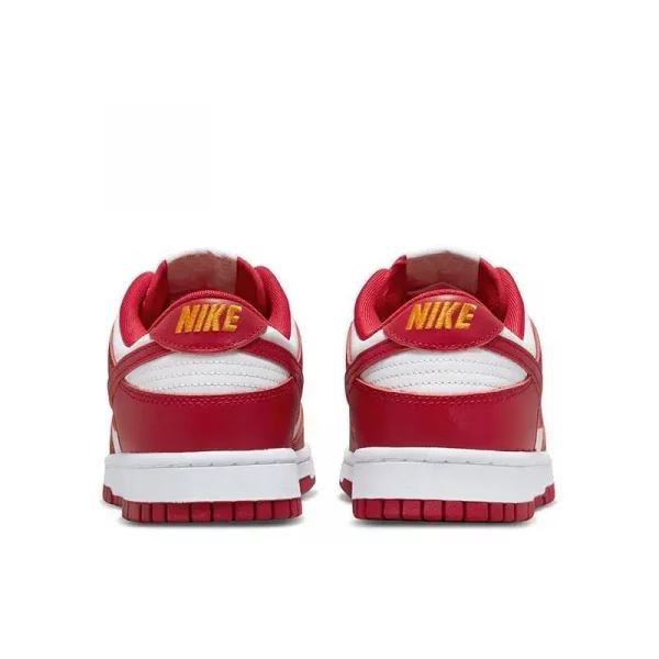 Nike Dunk Retro "Gym Red" Trendy Retro Comfortable Casual Wear Resistant Anti Slip Low Top Board Shoes for Men, White and Red - Image 4