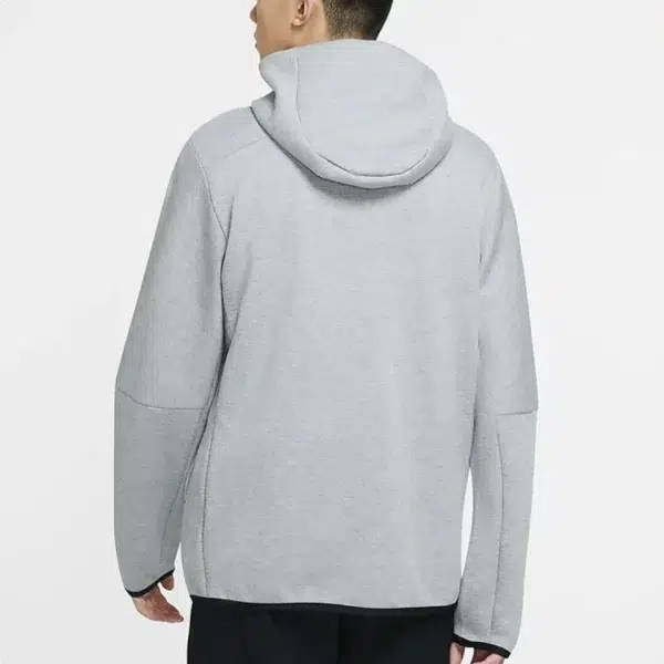 Original Nike NSW Tech Fleece Black Grey Zip Jacket Hoodie Men's Sports Casual Knit Basketball Pullover - Image 3