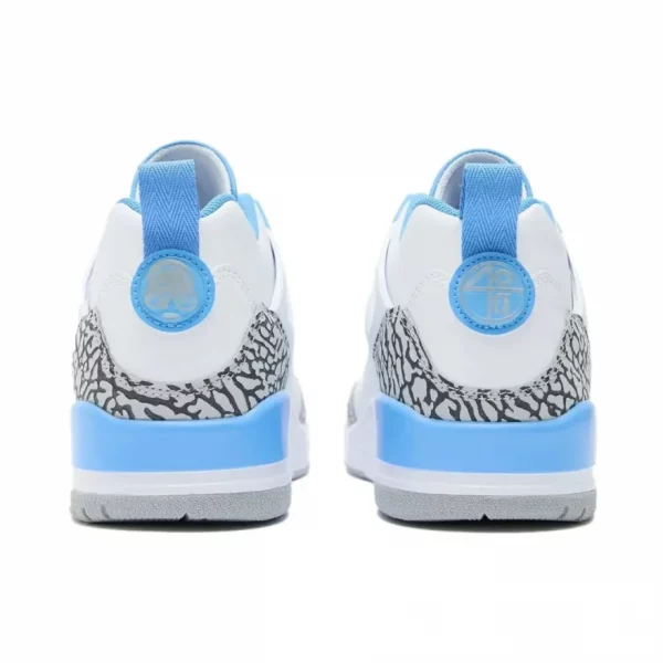 Nike Jordan Spizike Low Top Comfortable Retro Basketball Shoes Shock Absorbing Anti-slip Mens Sneakers White and Blue Colorway - Image 4