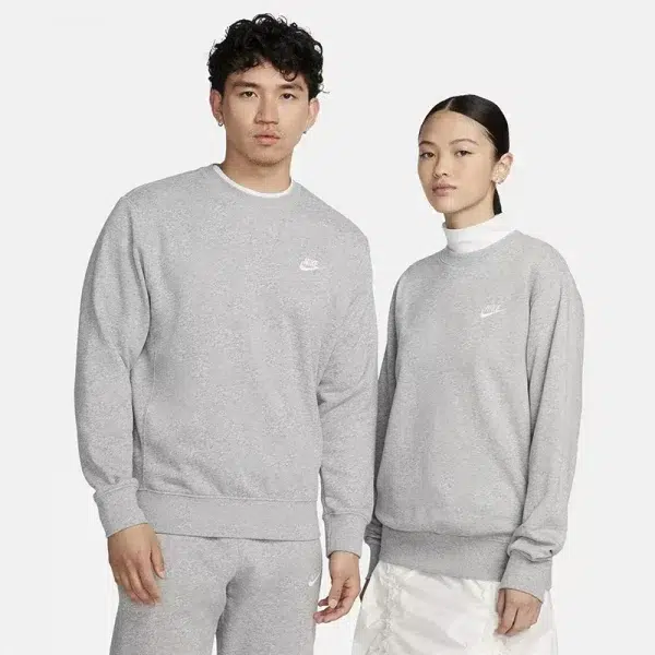 Nike Logo Long Sleeve Round Neck Casual Hoodie Spring Men's Black Gray BV2667-010 - Image 3