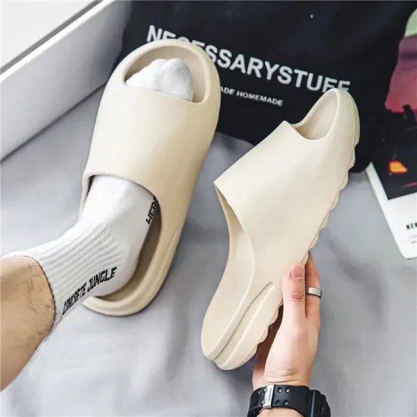 Unisex House Shoes Non-Slip thick Soft Platform Slide Sandals for Women Men Indoor Outdoor Shower Bathroom Slipper for Adult - Image 3
