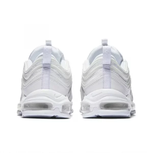 Nike Air Max 97 Men's and Women's Running Shoes Lightweight Seismic Design Mesh Cloth Wear Resistant Breathable Balance White - Image 4