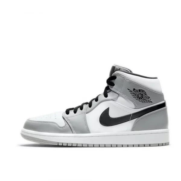 Nike Air Jordan 1 Mid "Light Smoke Grey"For Men's Retro Classic Basketball Sneakers Shoes 554724-092 - Image 6