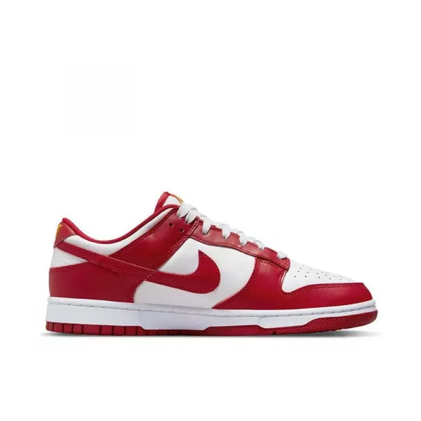 Nike Dunk Retro "Gym Red" Trendy Retro Comfortable Casual Wear Resistant Anti Slip Low Top Board Shoes for Men, White and Red - Image 5