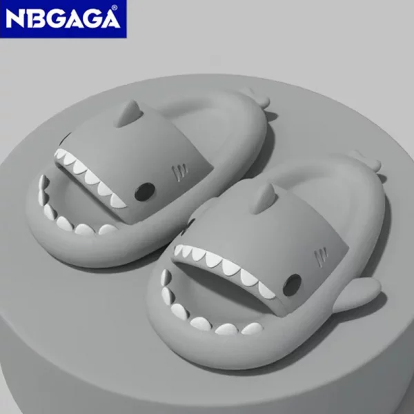 Summer Adult Shark Couple Slippers For Men&Women Beach Shoes Indoor Cartoon EVA Shoes Bathroom Flat Shoes Non-Slip Sandals - Image 6